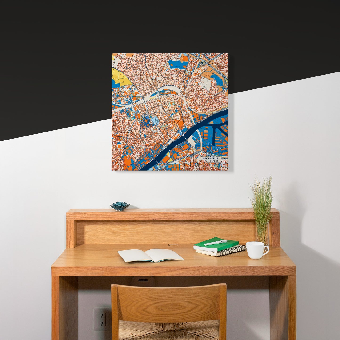 Argenteuil France Colorful City Map Canvas Print Scene