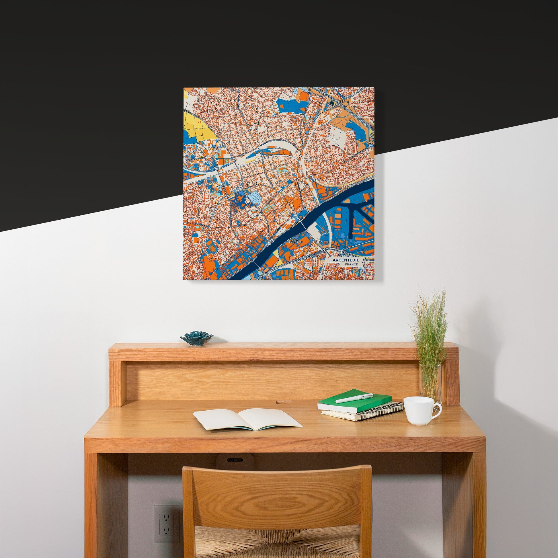 Argenteuil France Colorful City Map Canvas Print Scene