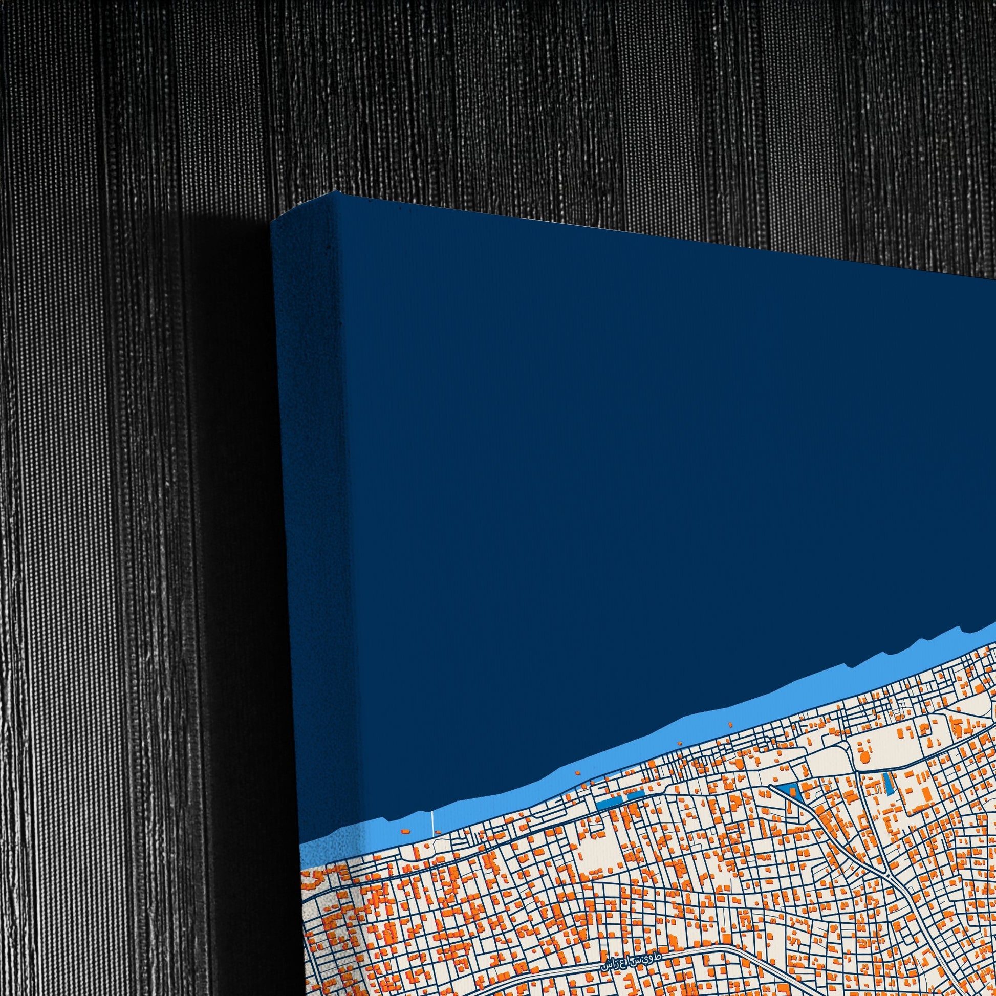 Arish Egypt Colorful City Map Canvas Print Detail