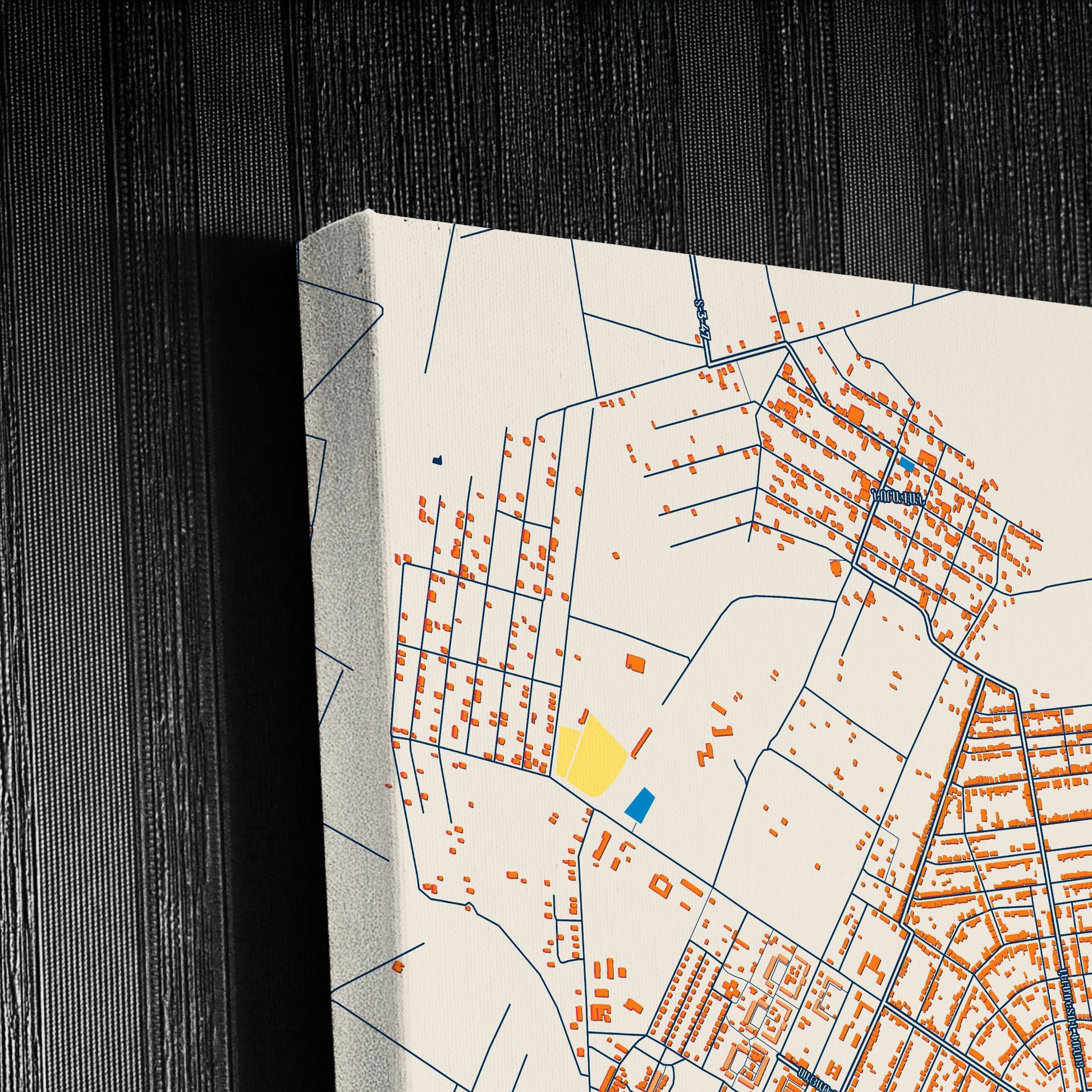 Armavir Armenia Colorful City Map Canvas Print Detail