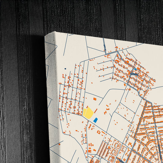 Armavir Armenia Colorful City Map Canvas Print Detail