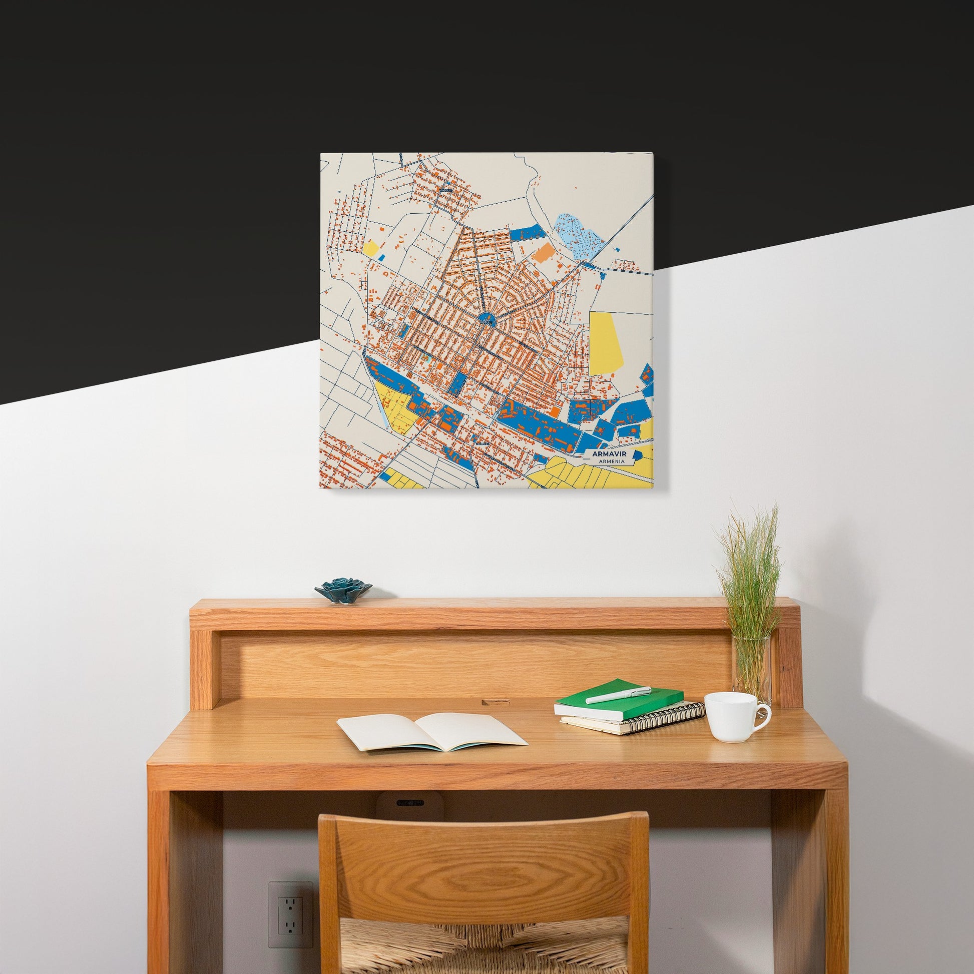 Armavir Armenia Colorful City Map Canvas Print Scene