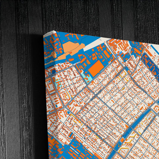 Армавирская Russia Colorful City Map Canvas Print Detail