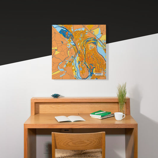 Arnsberg Germany Colorful City Map Canvas Print Scene