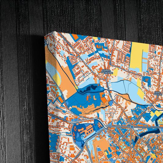 Arras France Colorful City Map Canvas Print Detail