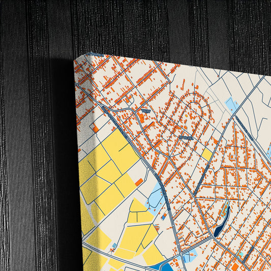 Artashat Armenia Colorful City Map Canvas Print Detail
