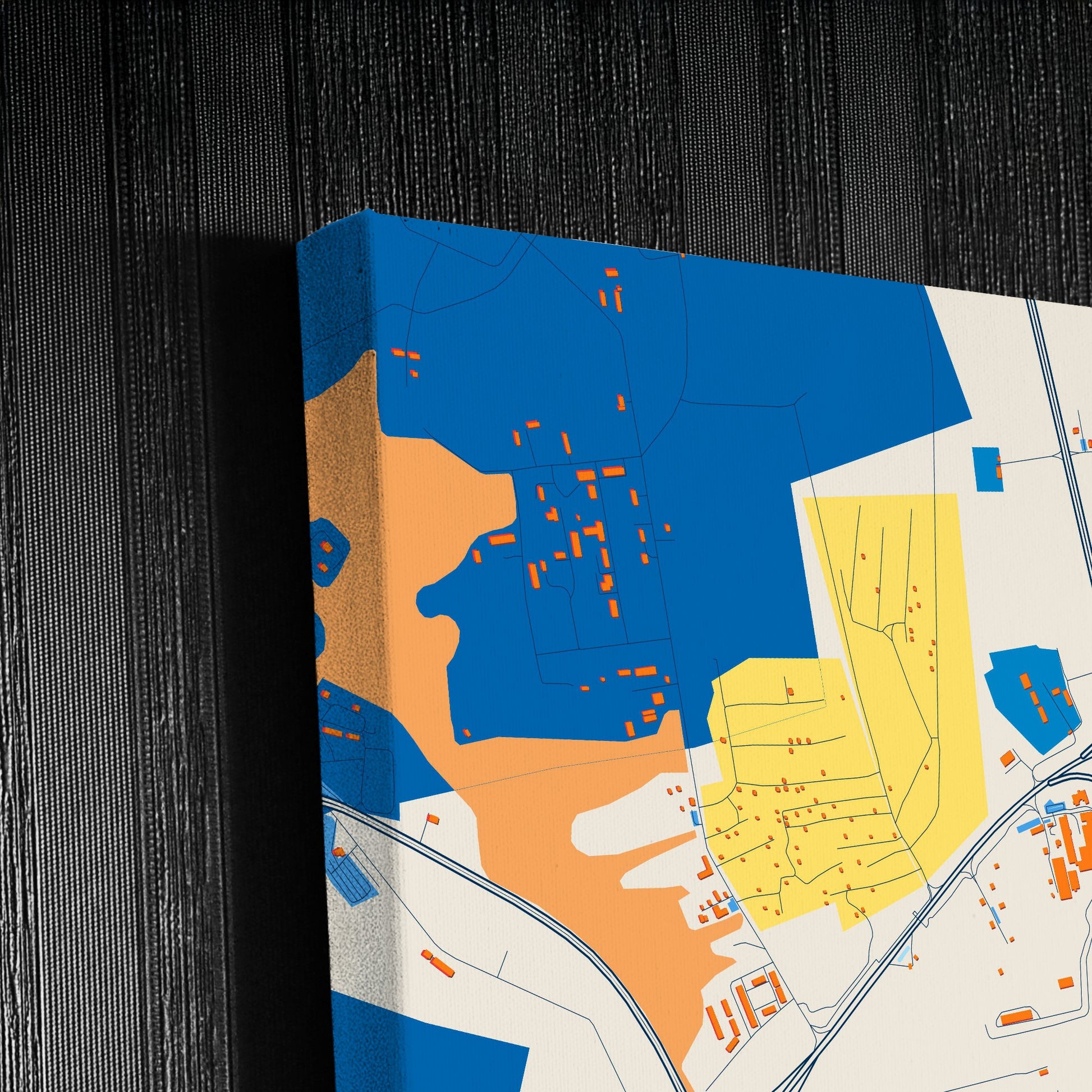 Артем Russia Colorful City Map Canvas Print Detail