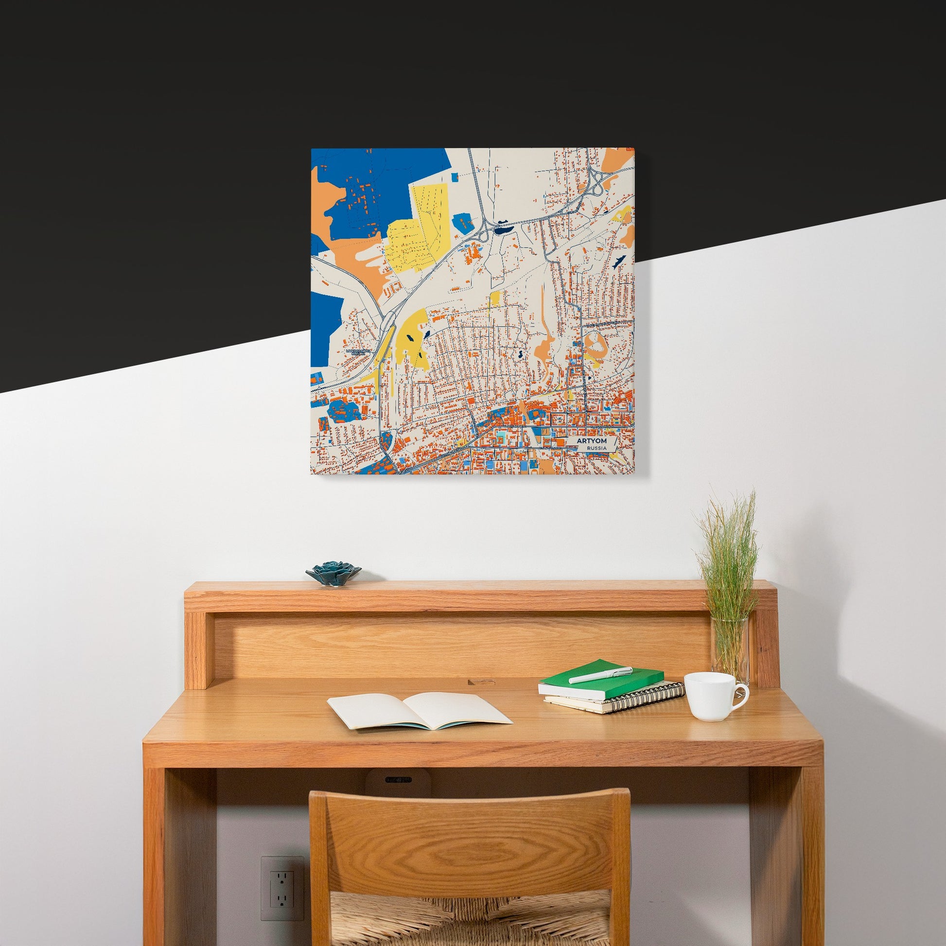 Артем Russia Colorful City Map Canvas Print Scene