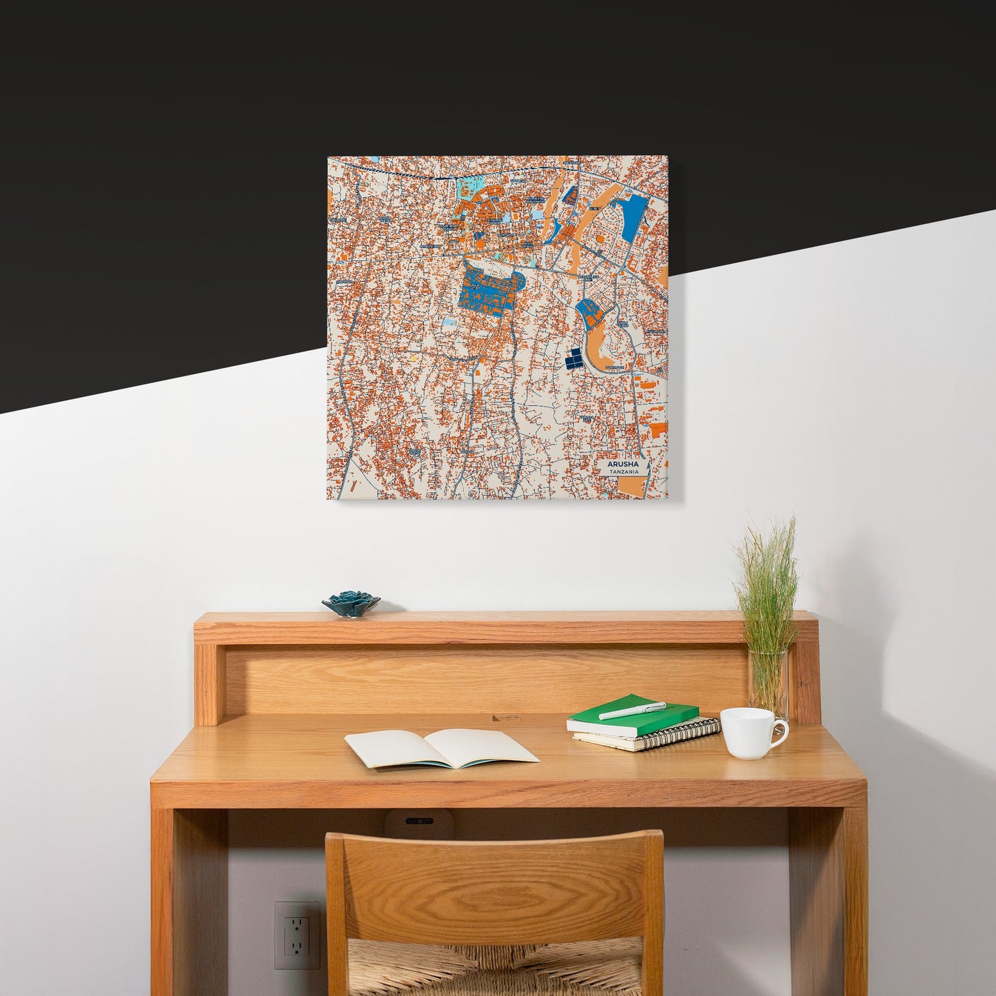 Arusha Tanzania Colorful City Map Canvas Print Scene