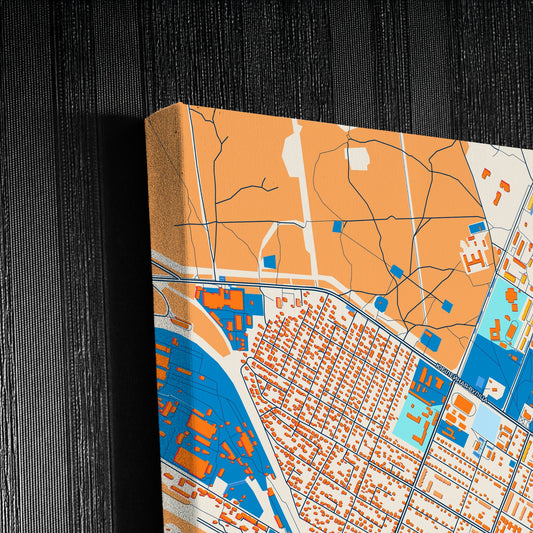 Асіповічы Belarus Colorful City Map Canvas Print Detail