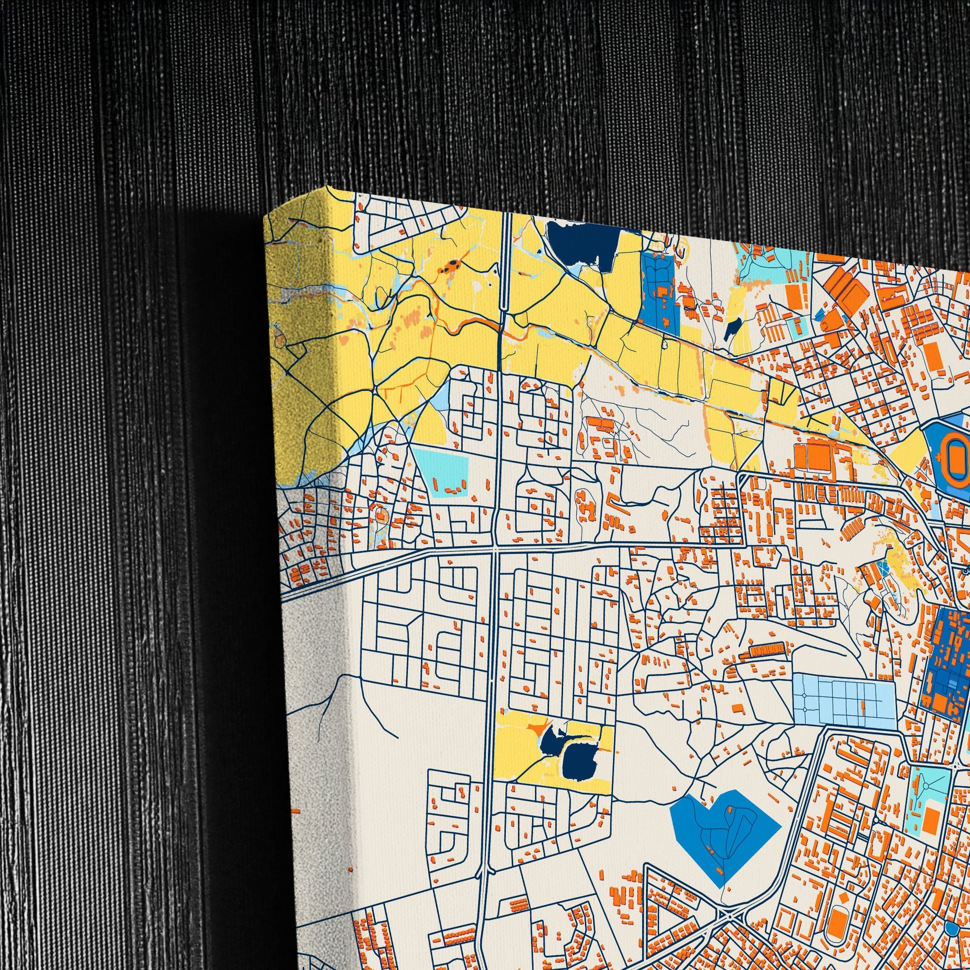 Asmara Eritrea Colorful City Map Canvas Print Detail