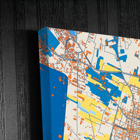 Ασπροπυργος Greece Colorful City Map Canvas Print Detail
