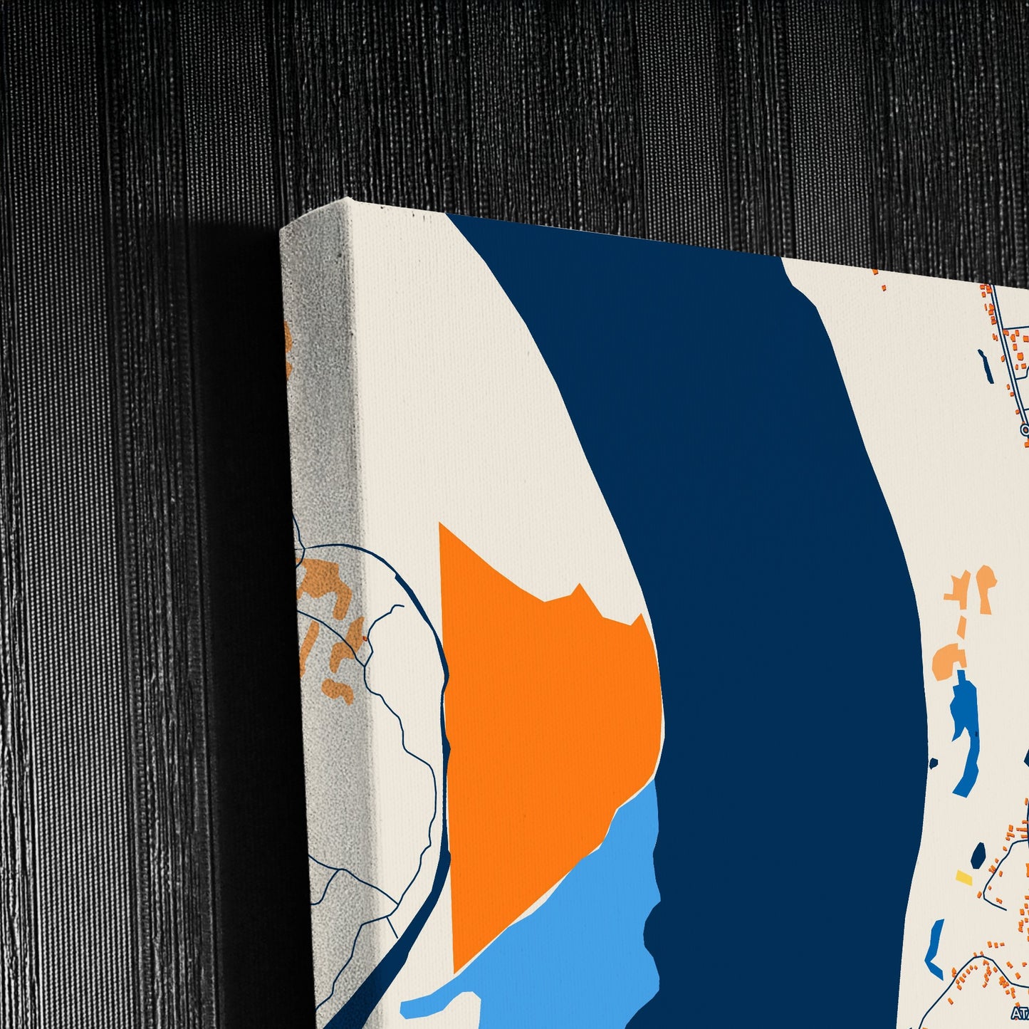 Atani Nigeria Colorful City Map Canvas Print Detail