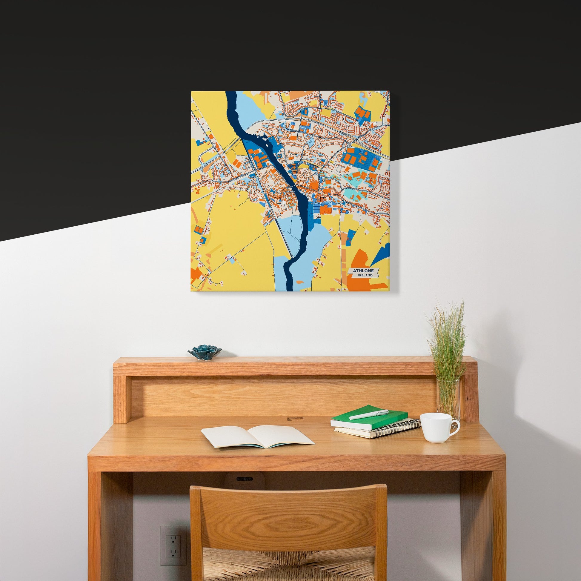 Athlone Ireland Colorful City Map Canvas Print Scene