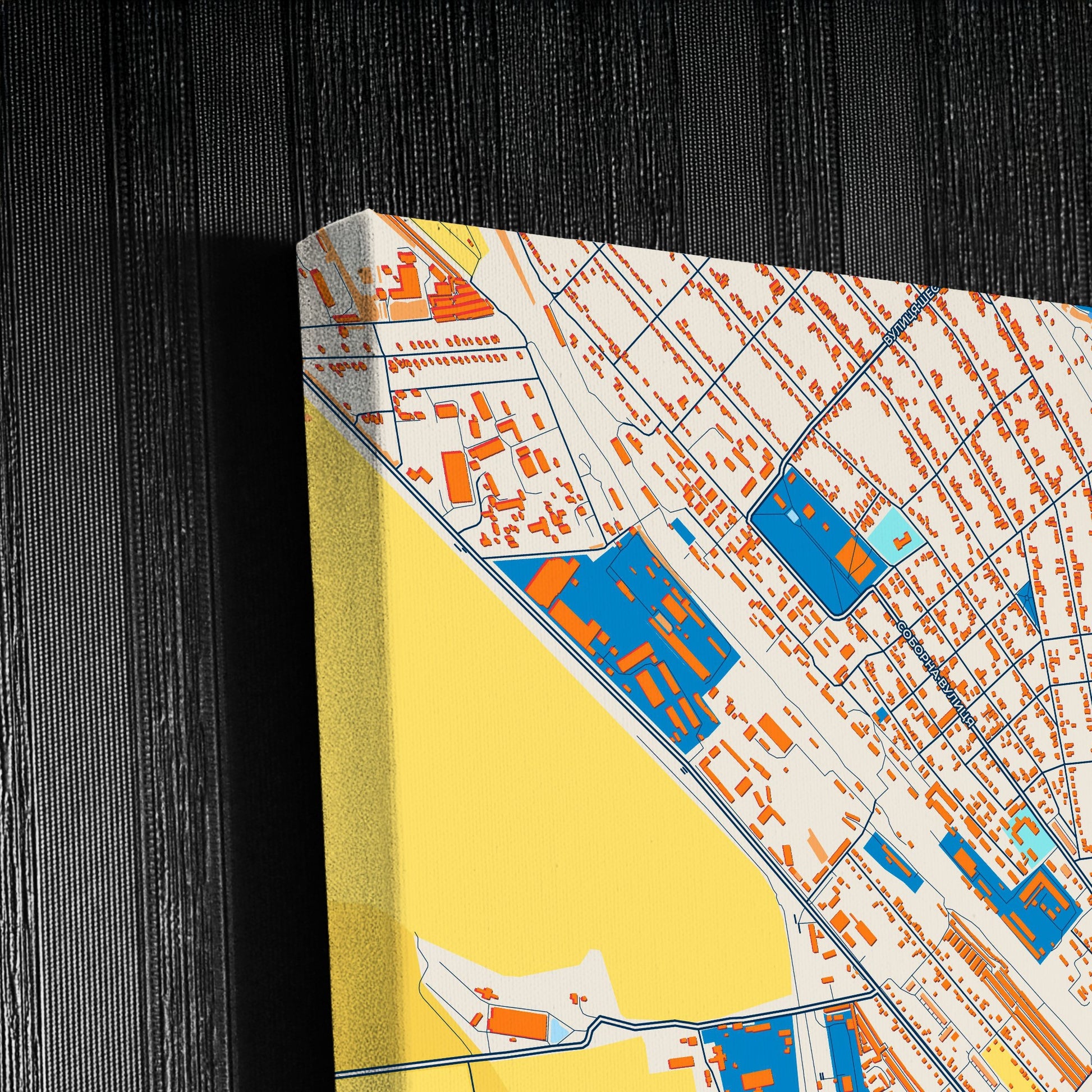 Авдіївка Ukraine Colorful City Map Canvas Print Detail