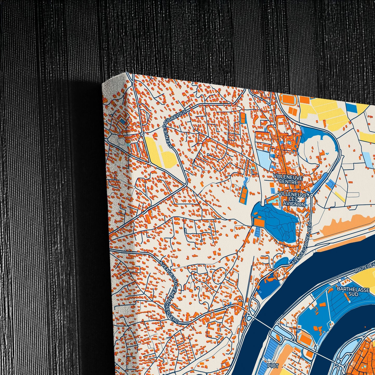 Avignon France Colorful City Map Canvas Print Detail