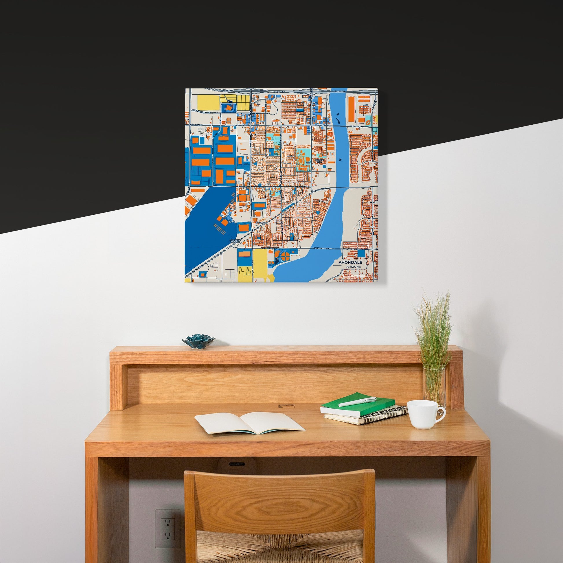 Avondale Arizona Colorful City Map Canvas Print Scene