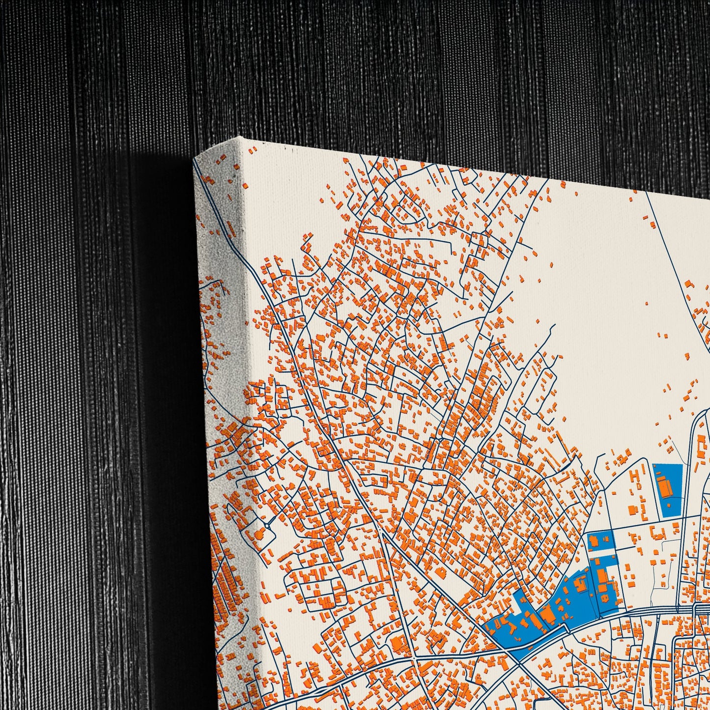 Awka Nigeria Colorful City Map Canvas Print Detail