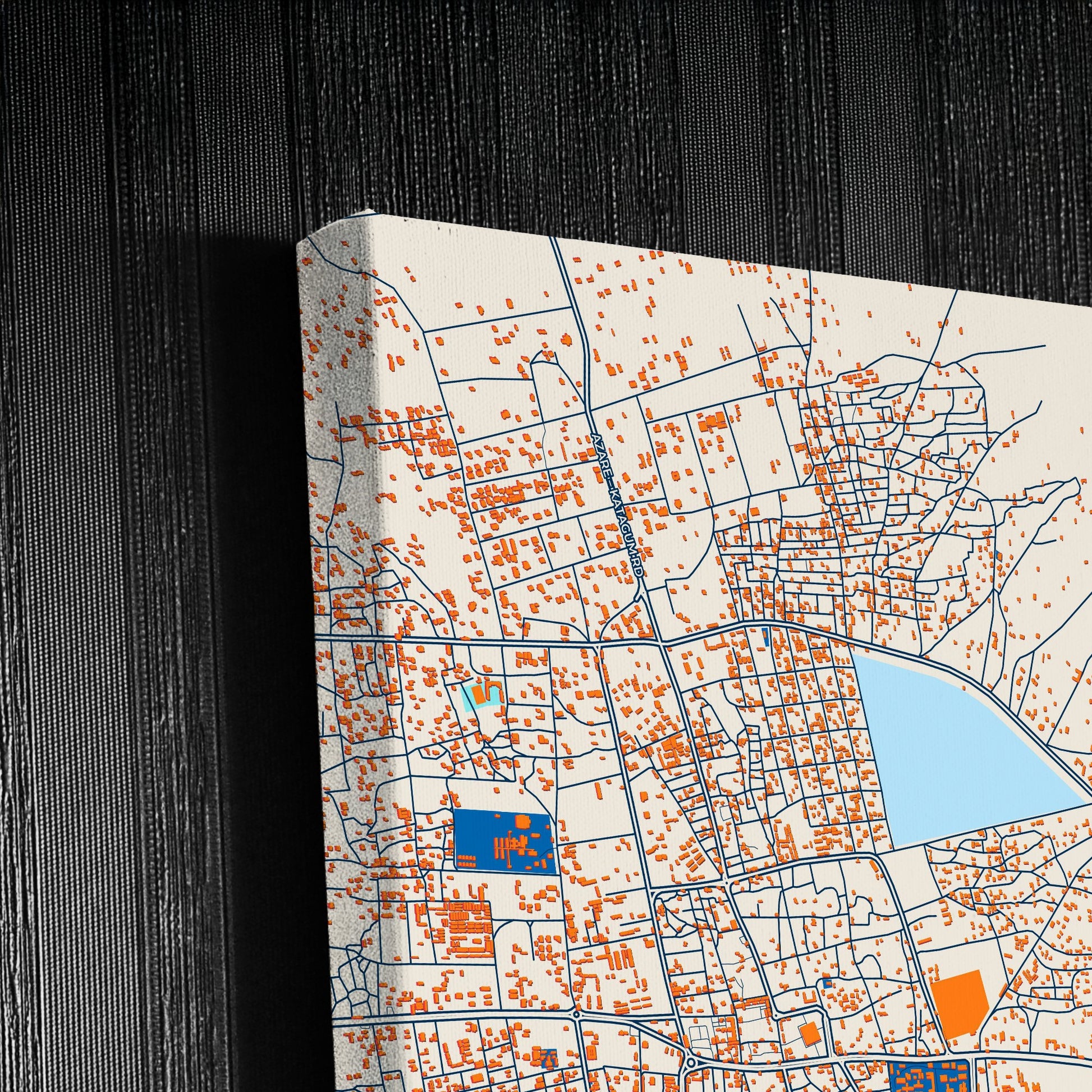 Azare Nigeria Colorful City Map Canvas Print Detail