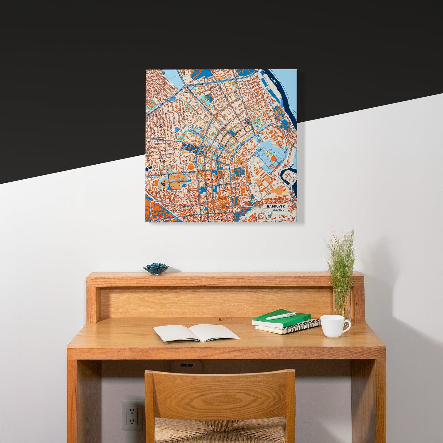 Бабруйск Belarus Colorful City Map Canvas Print Scene