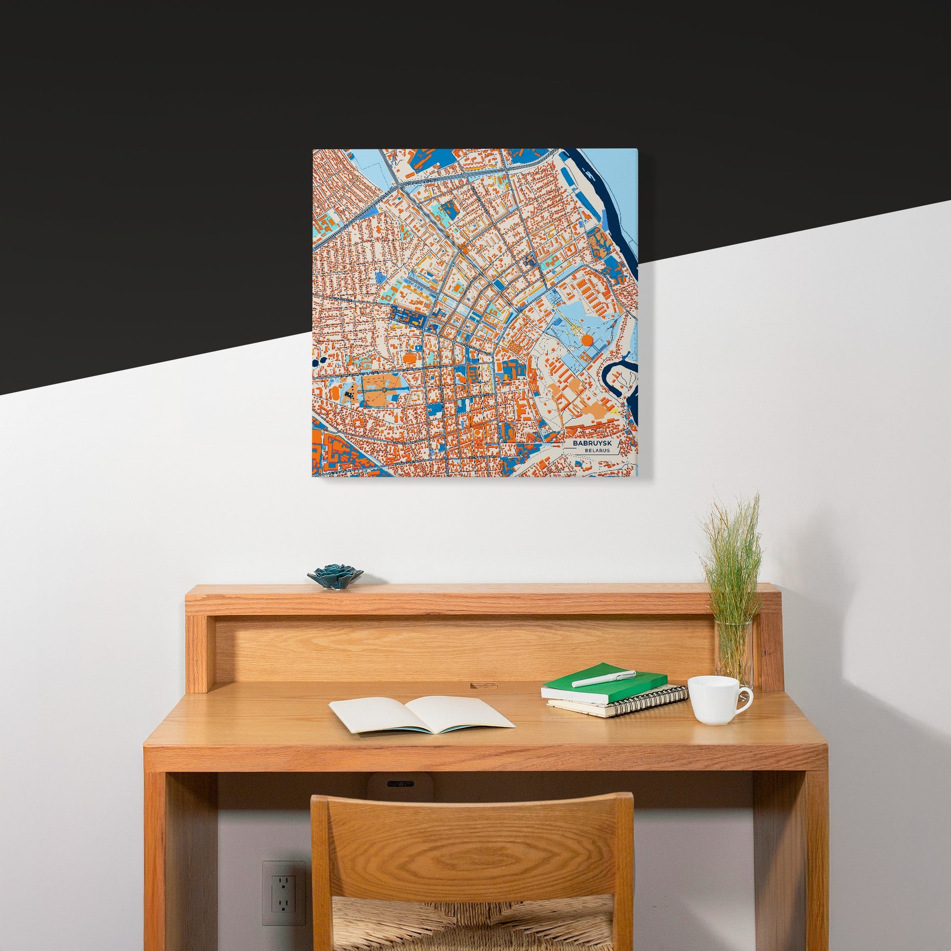 Бабруйск Belarus Colorful City Map Canvas Print Scene