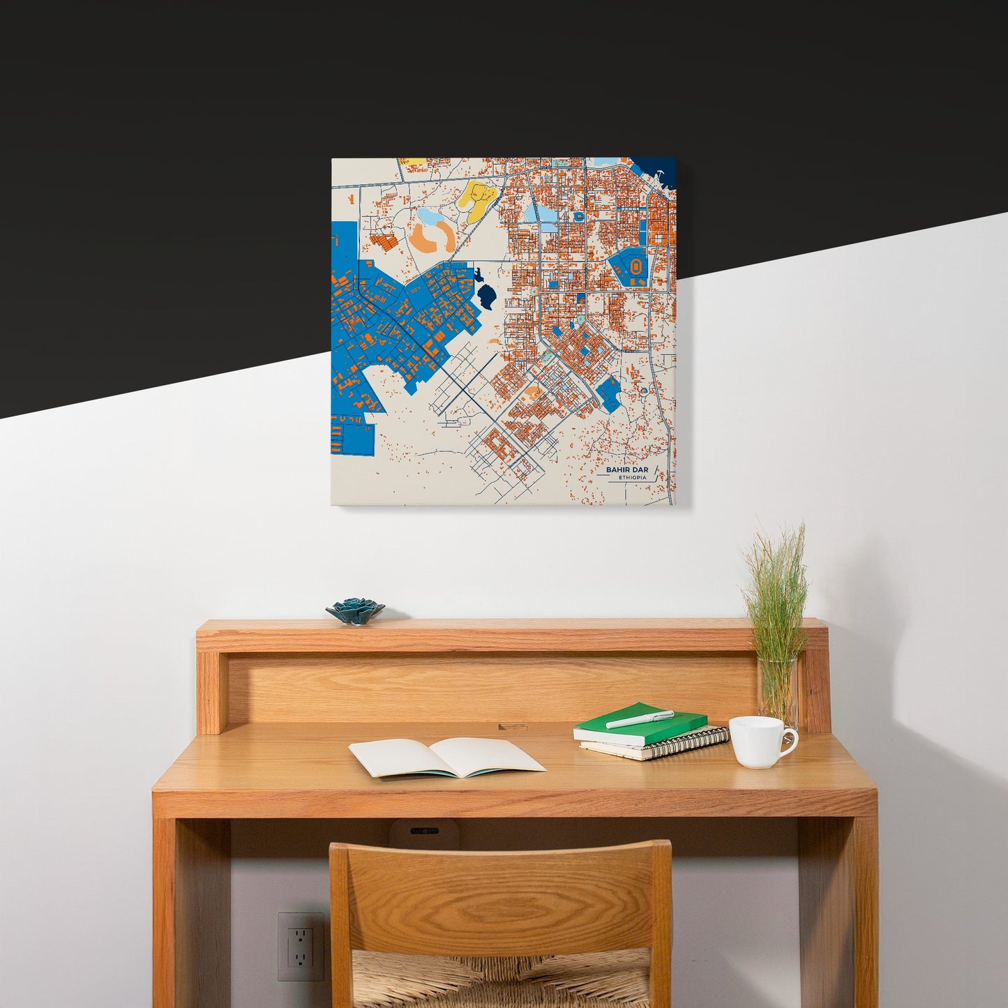Bahir Dar Ethiopia Colorful City Map Canvas Print Scene