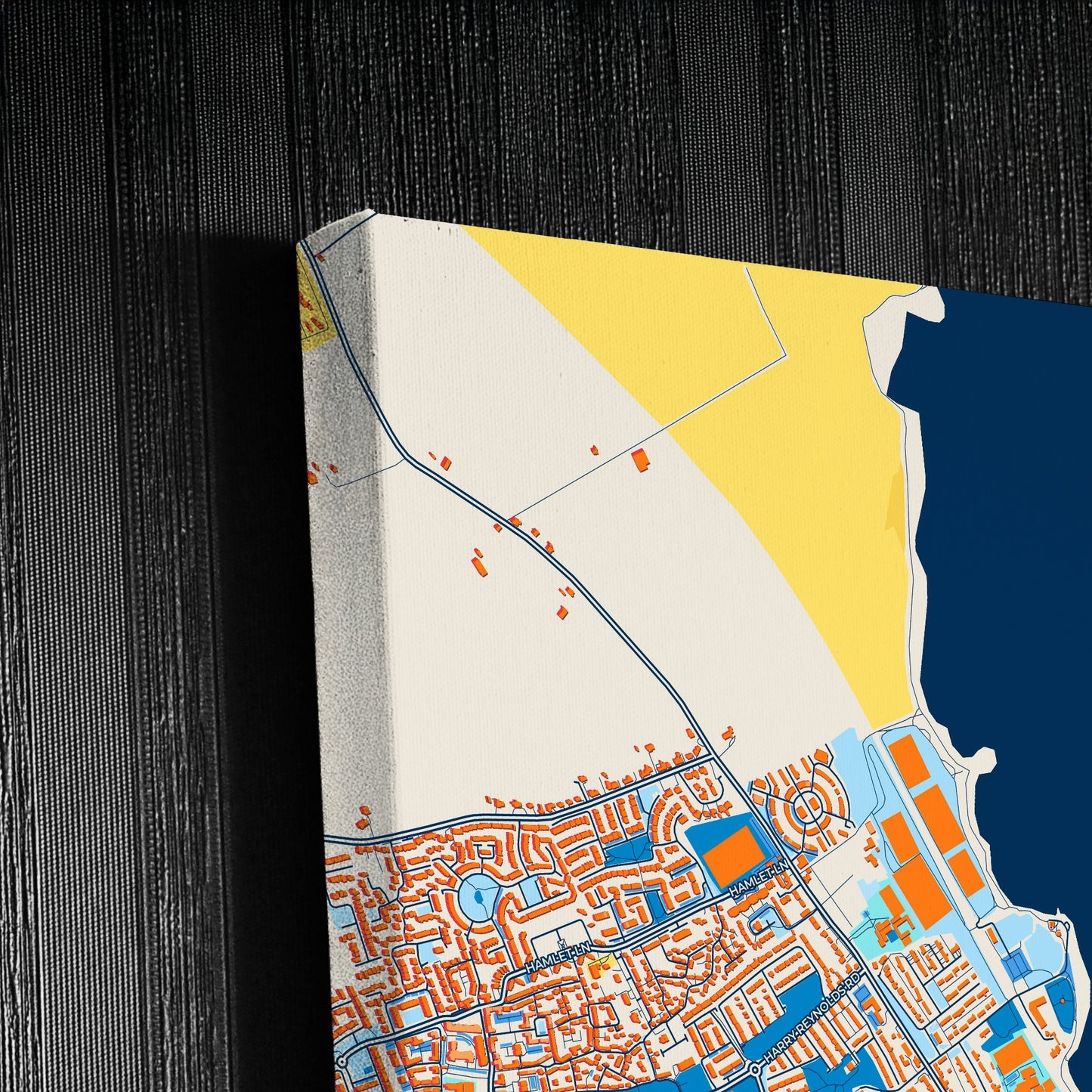 Balbriggan Ireland Colorful City Map Canvas Print Detail