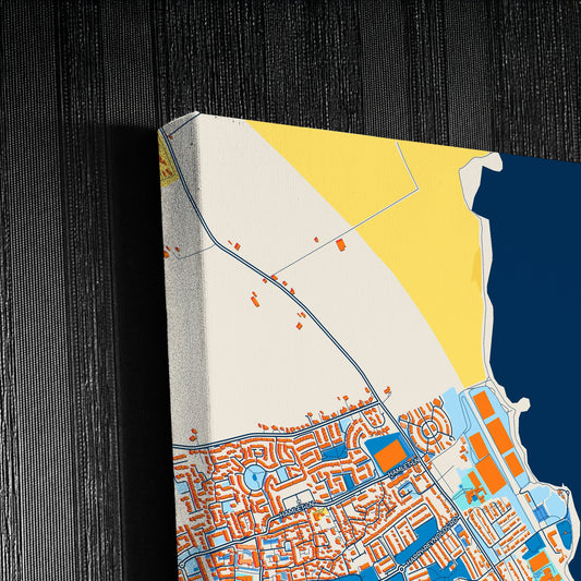 Balbriggan Ireland Colorful City Map Canvas Print Detail