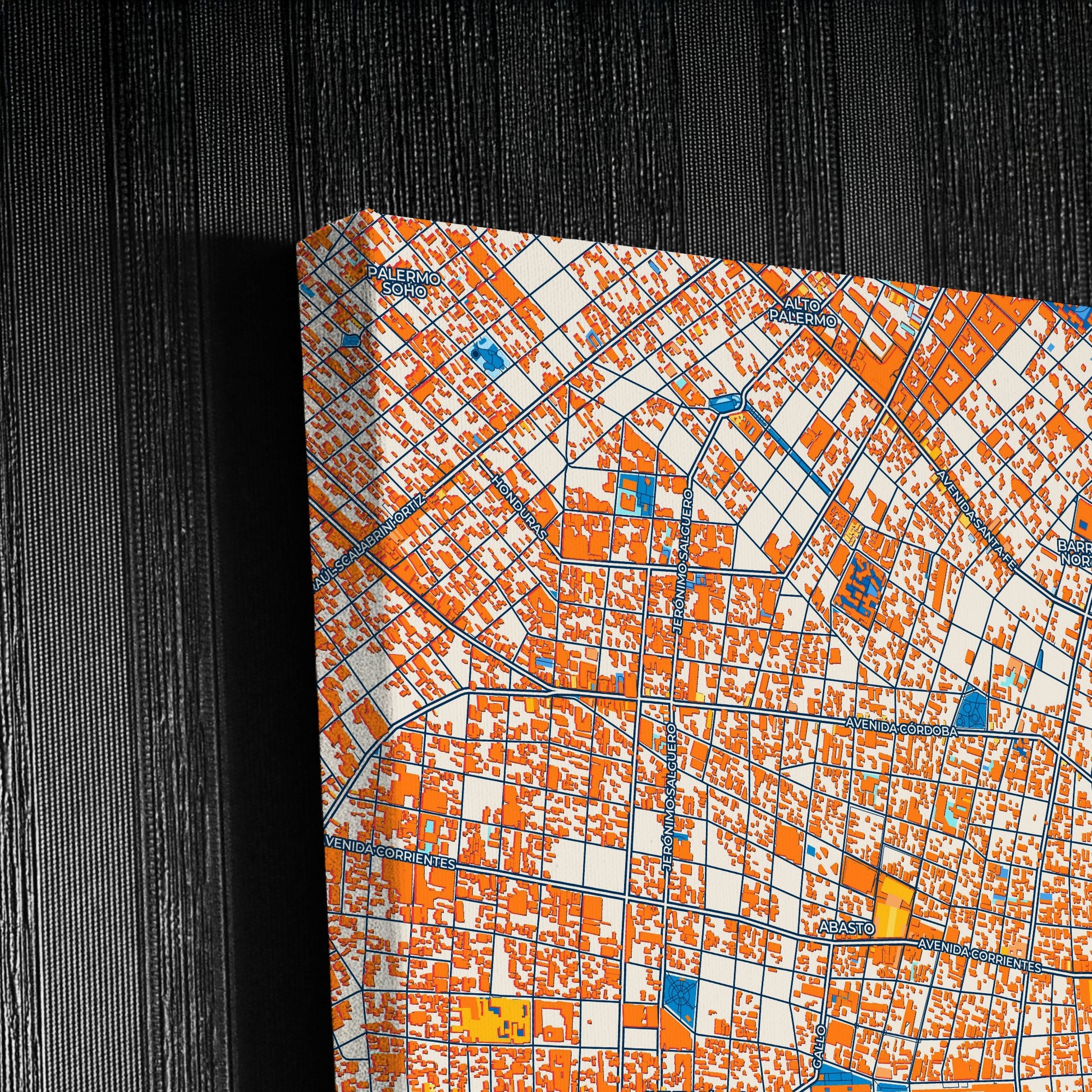 Balvanera Argentina Colorful City Map Canvas Print Detail