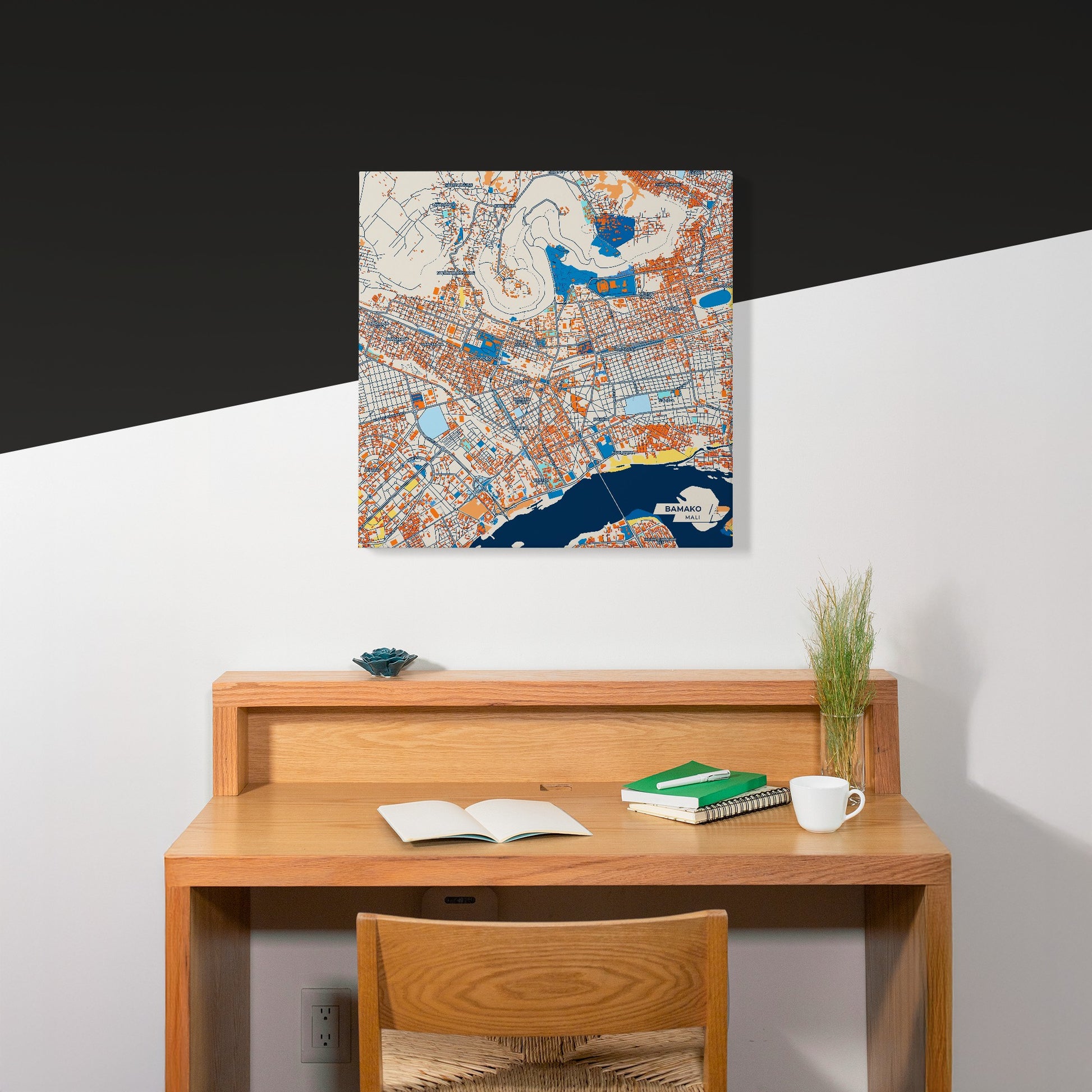Bamako Mali Colorful City Map Canvas Print Scene