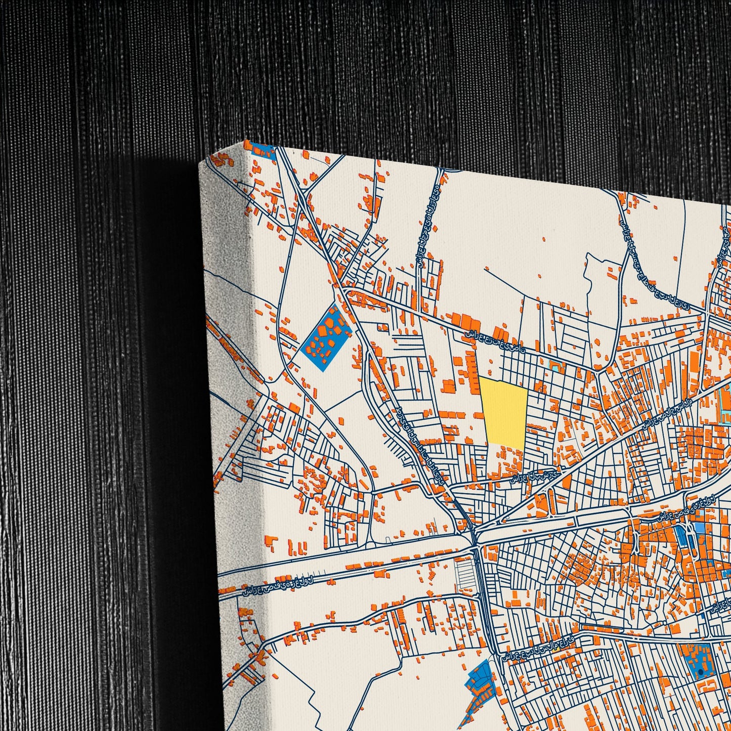 Bani Suwayf Egypt Colorful City Map Canvas Print Detail