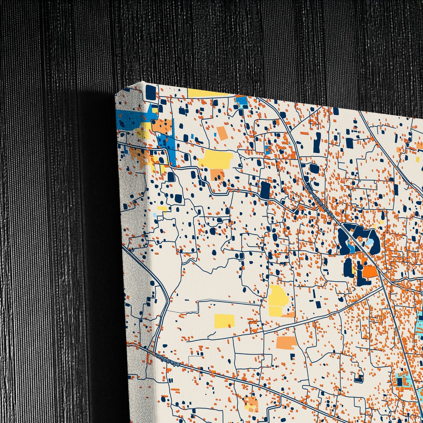 Barisal Bangladesh Colorful City Map Canvas Print Detail