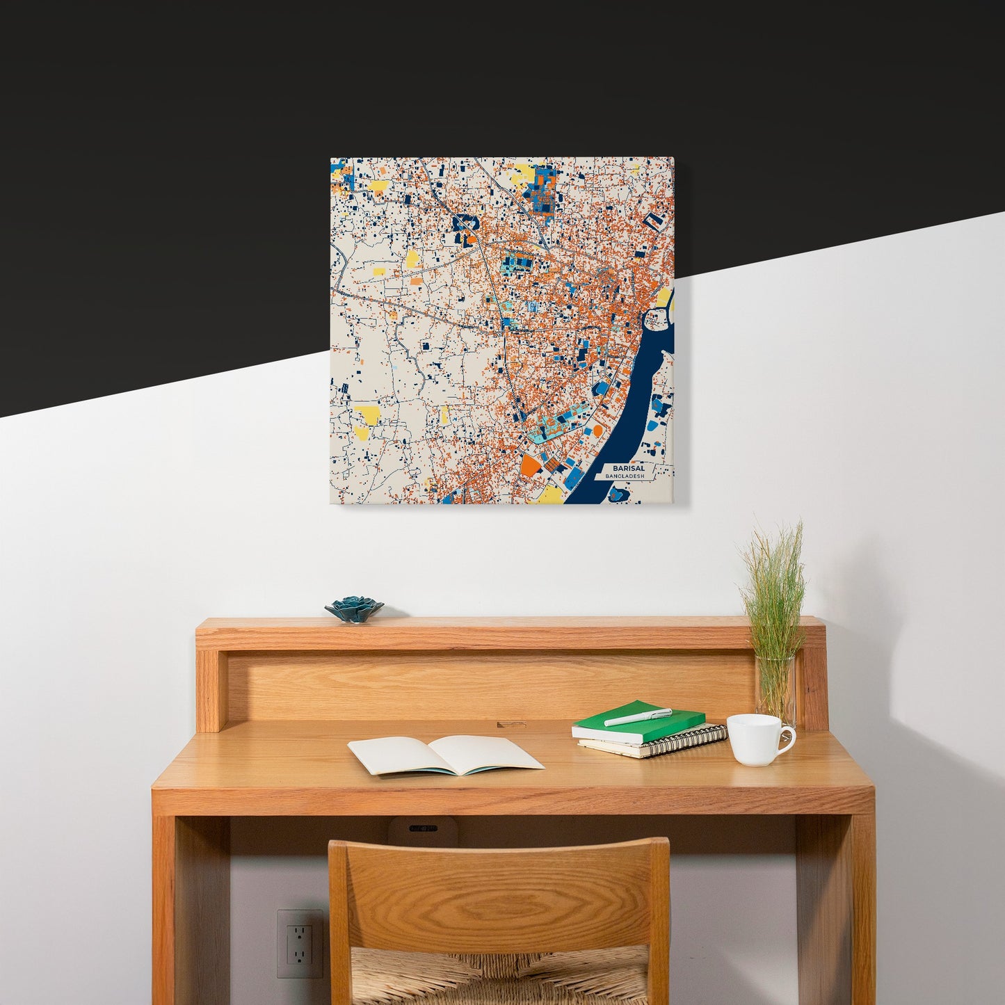 Barisal Bangladesh Colorful City Map Canvas Print Scene