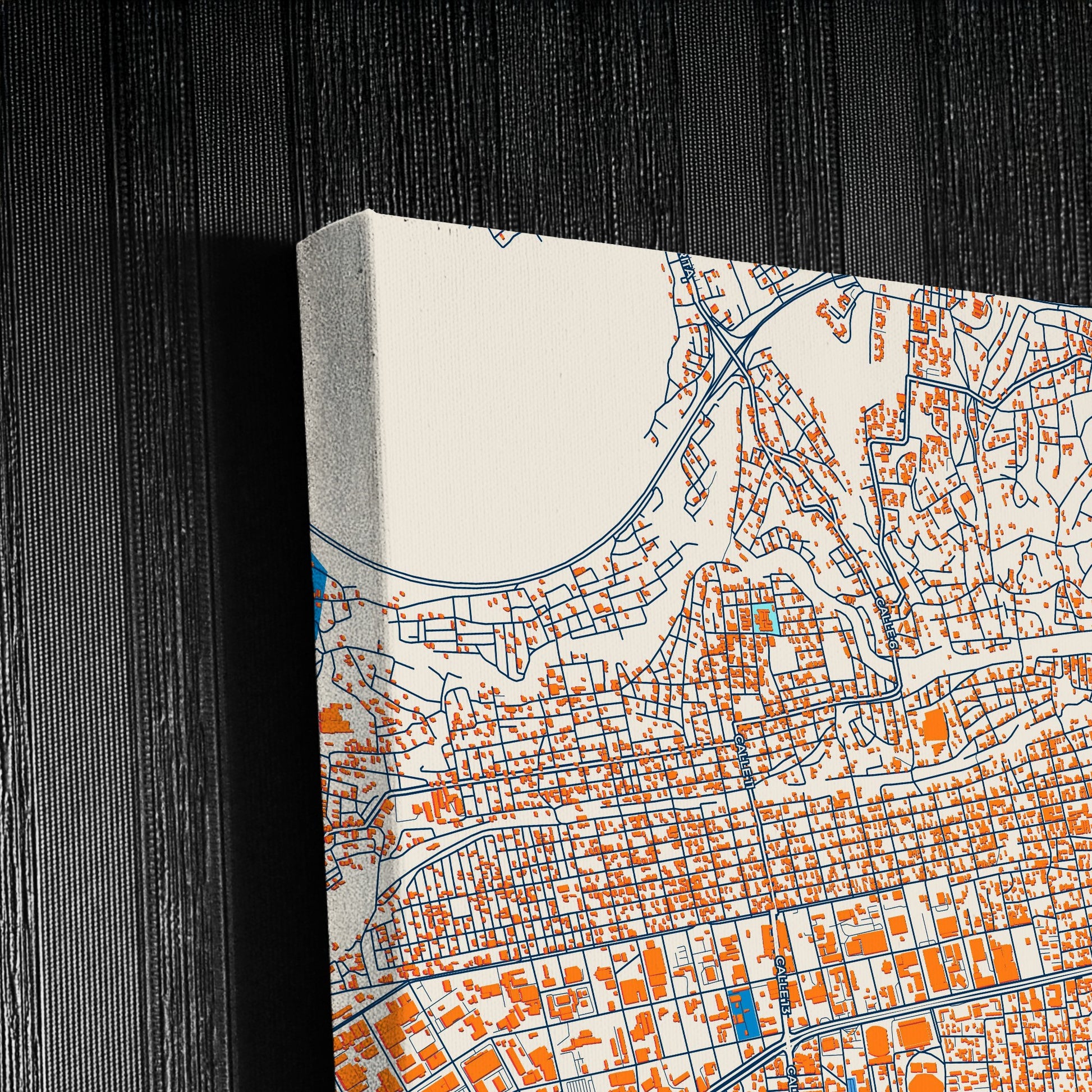 Barquisimeto Venezuela Colorful City Map Canvas Print Detail