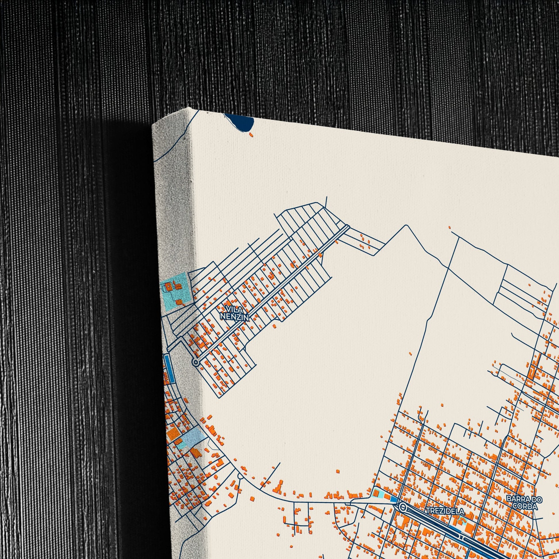 Barra Do Corda Brazil Colorful City Map Canvas Print Detail