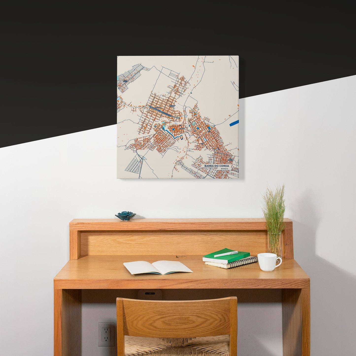 Barra Do Corda Brazil Colorful City Map Canvas Print Scene