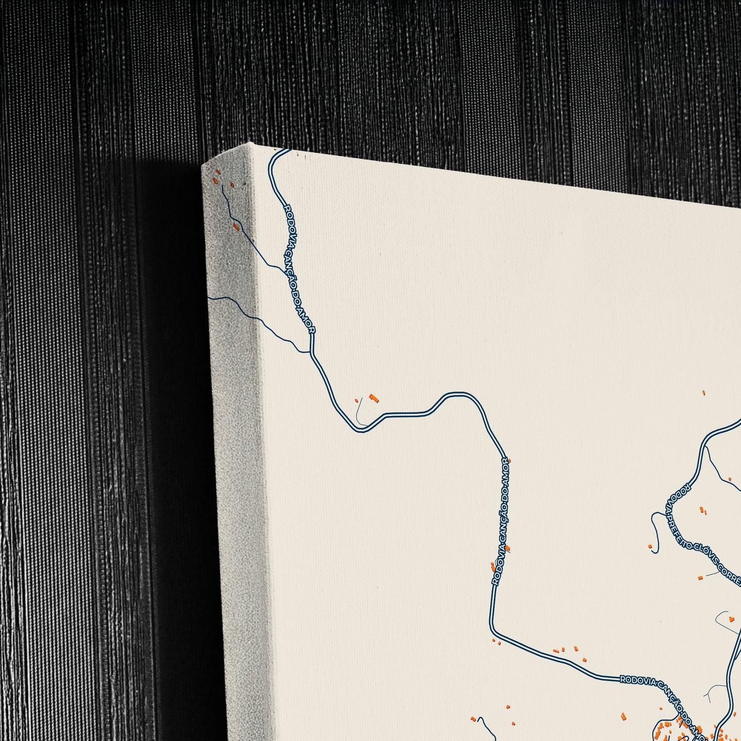 Barra Do Pirai Brazil Colorful City Map Canvas Print Detail