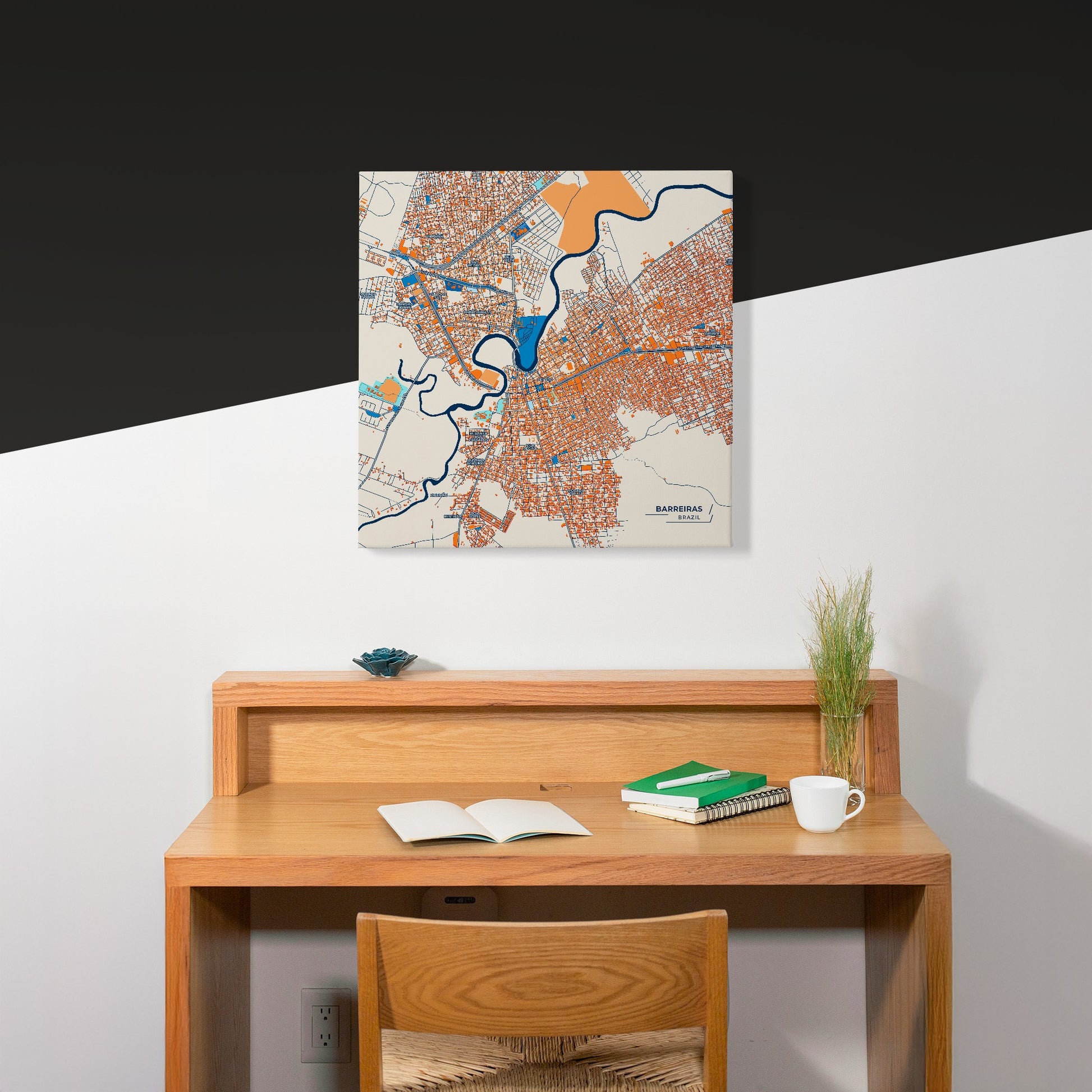 Barreiras Brazil Colorful City Map Canvas Print Scene