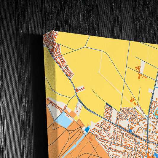 Barsinghausen Germany Colorful City Map Canvas Print Detail