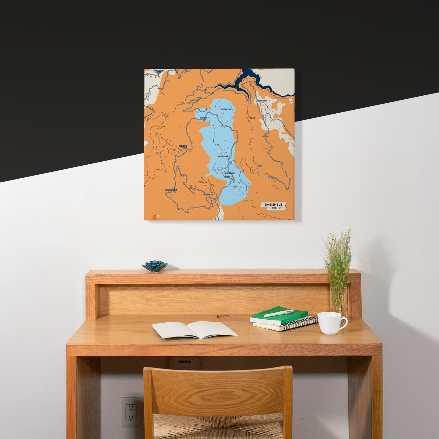 Başiskele Turkey Colorful City Map Canvas Print Scene