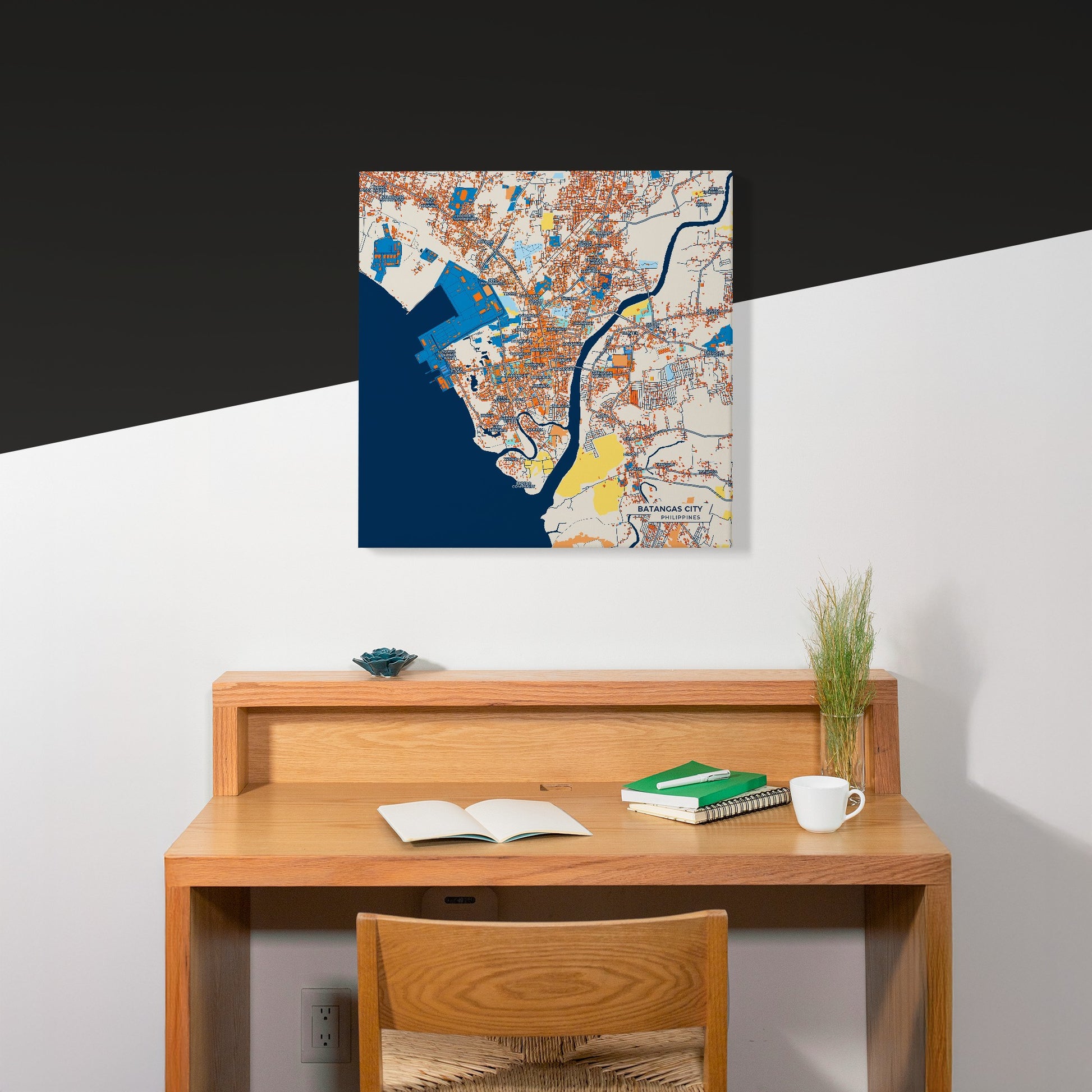 Batangas City Philippines Colorful City Map Canvas Print Scene
