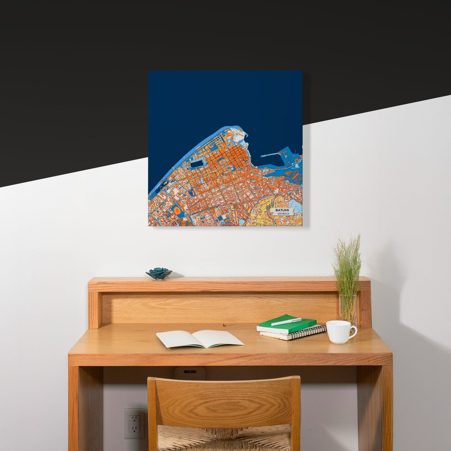 Batumi Georgia Colorful City Map Canvas Print Scene