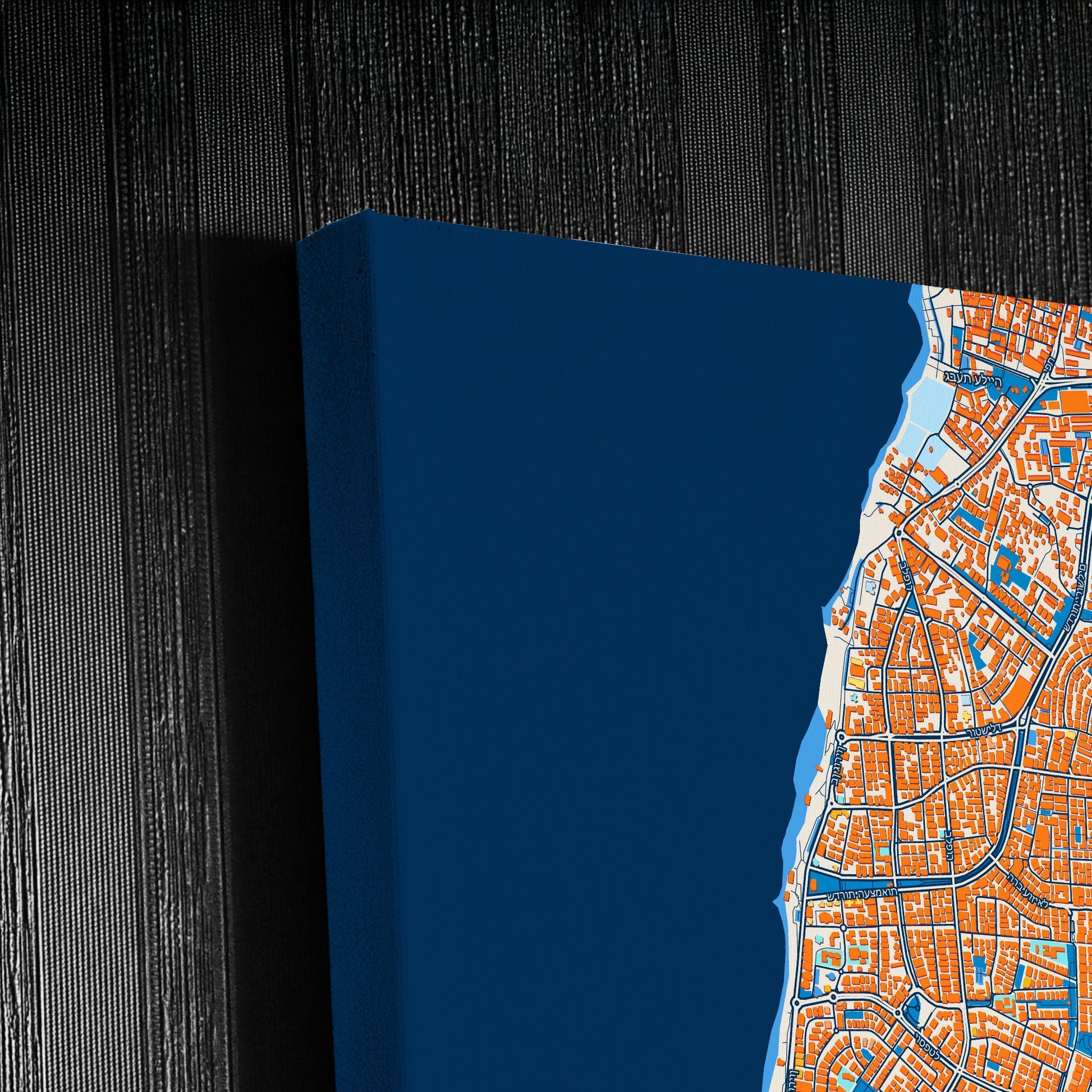 Bat Yam Israel Colorful City Map Canvas Print Detail