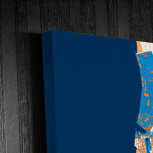 Beira Mozambique Colorful City Map Canvas Print Detail
