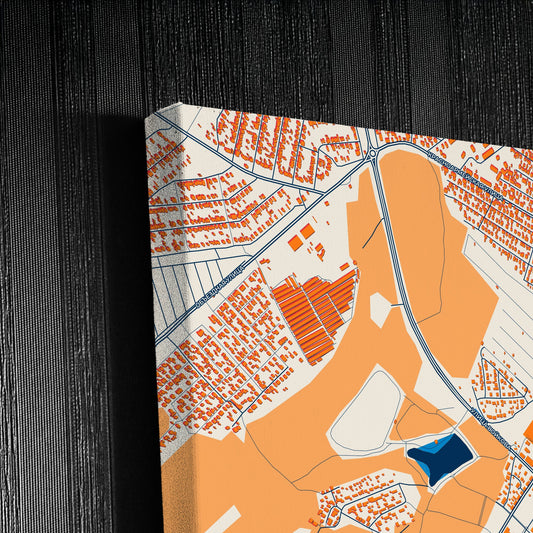 Белебей Russia Colorful City Map Canvas Print Detail
