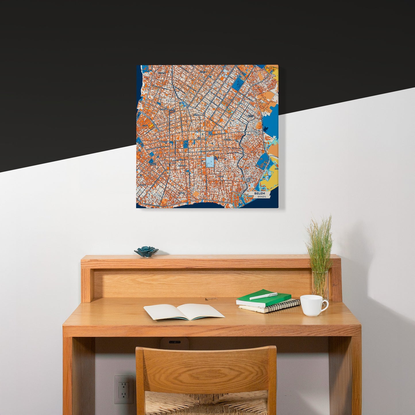 Belem Brazil Colorful City Map Canvas Print Scene