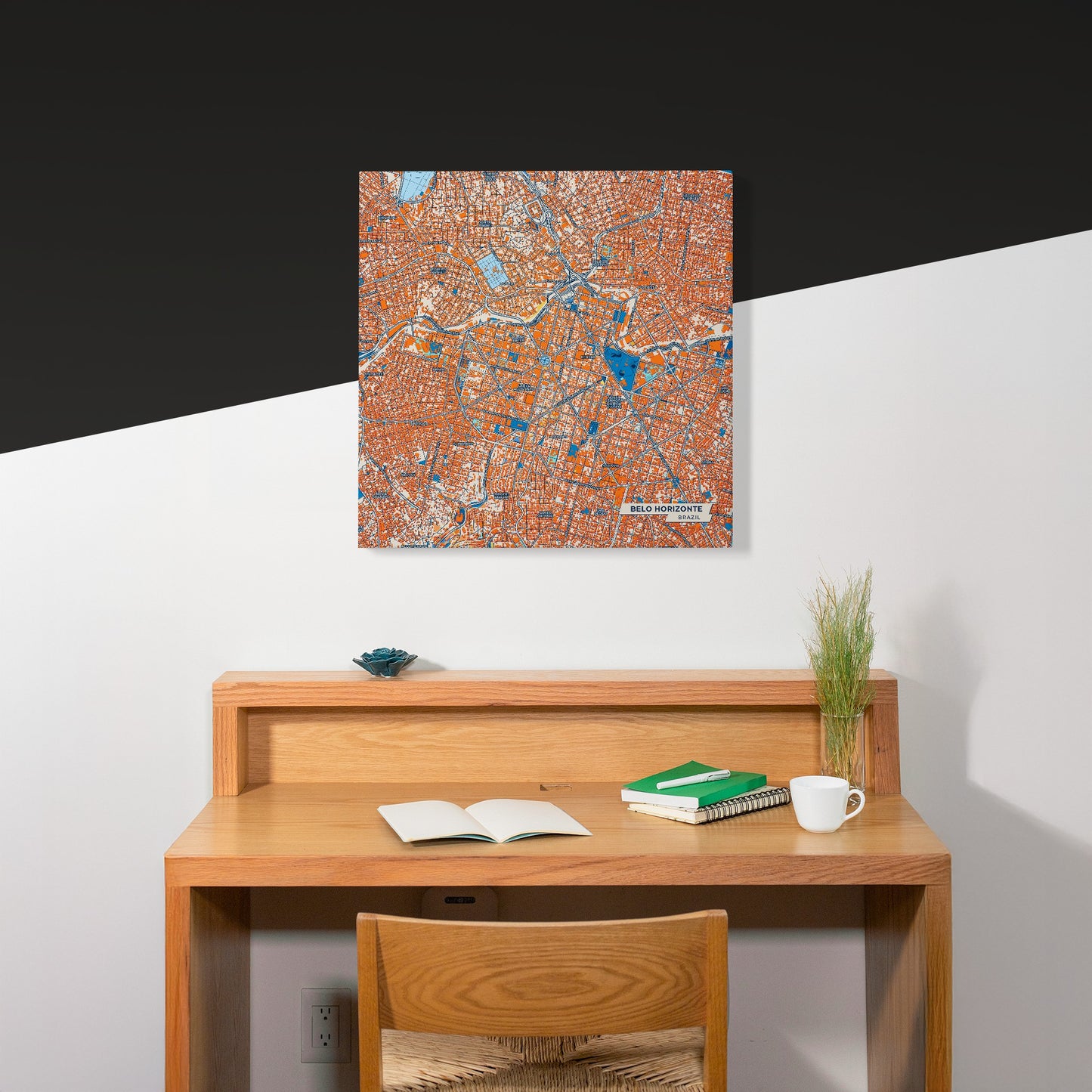Belo Horizonte Brazil Colorful City Map Canvas Print Scene