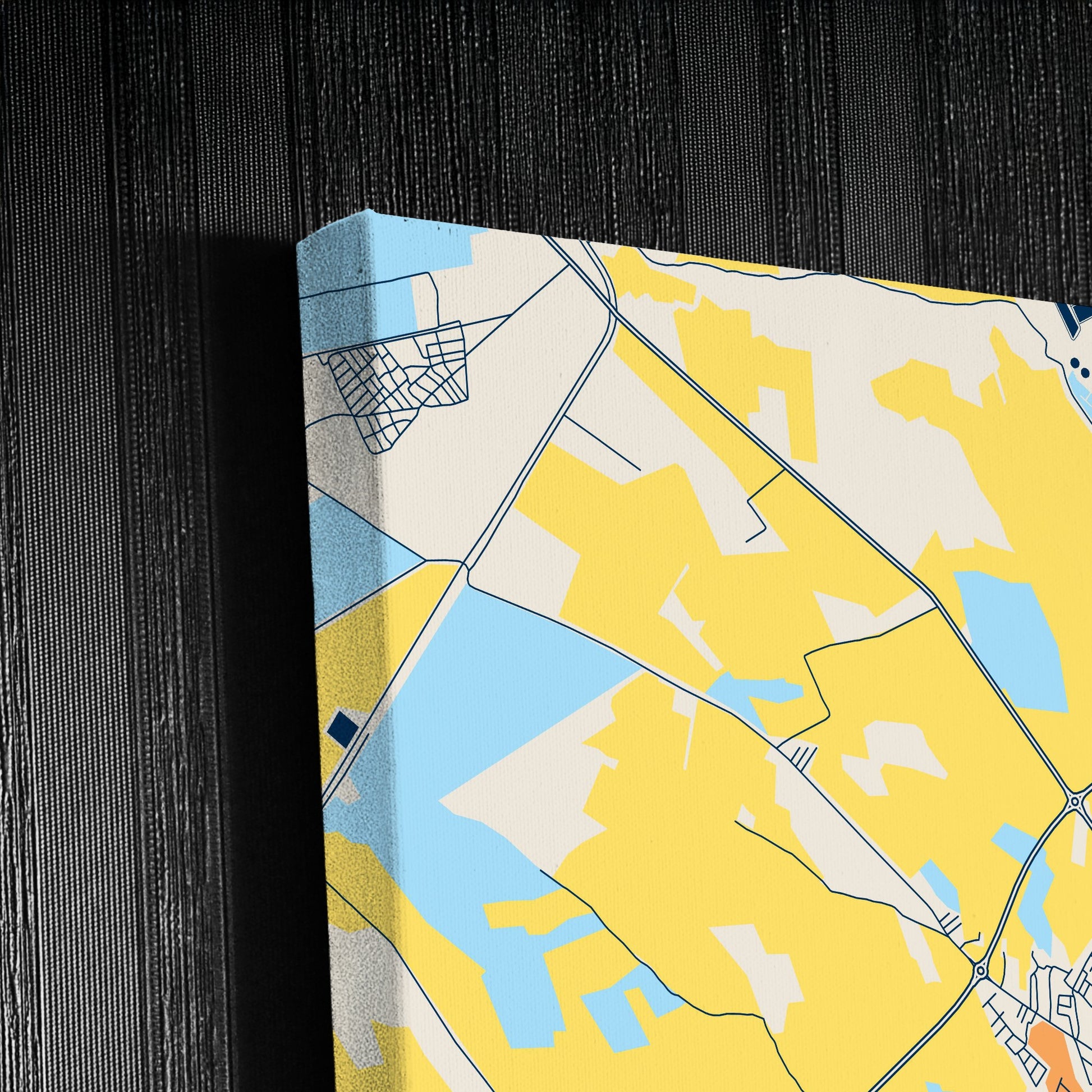 Beni Mellal Morocco Colorful City Map Canvas Print Detail