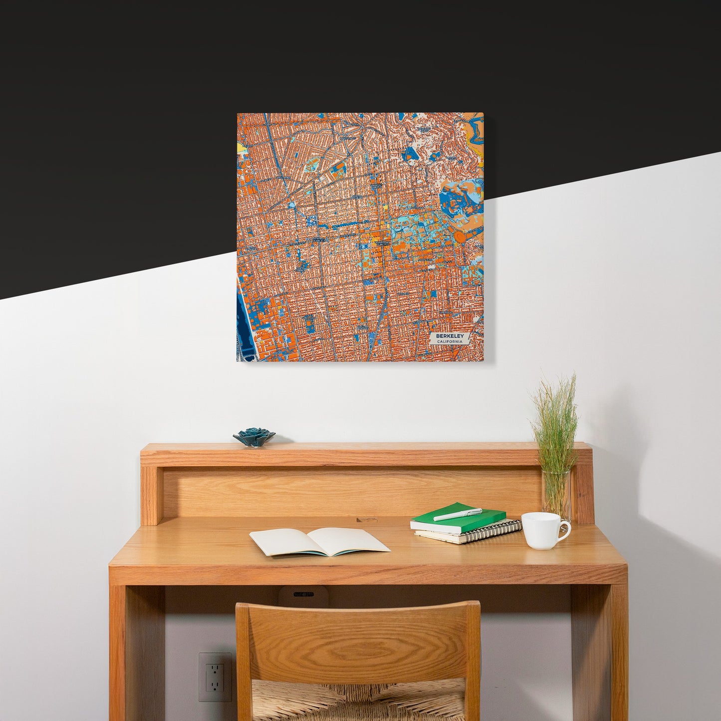 Berkeley California Colorful City Map Canvas Print Scene