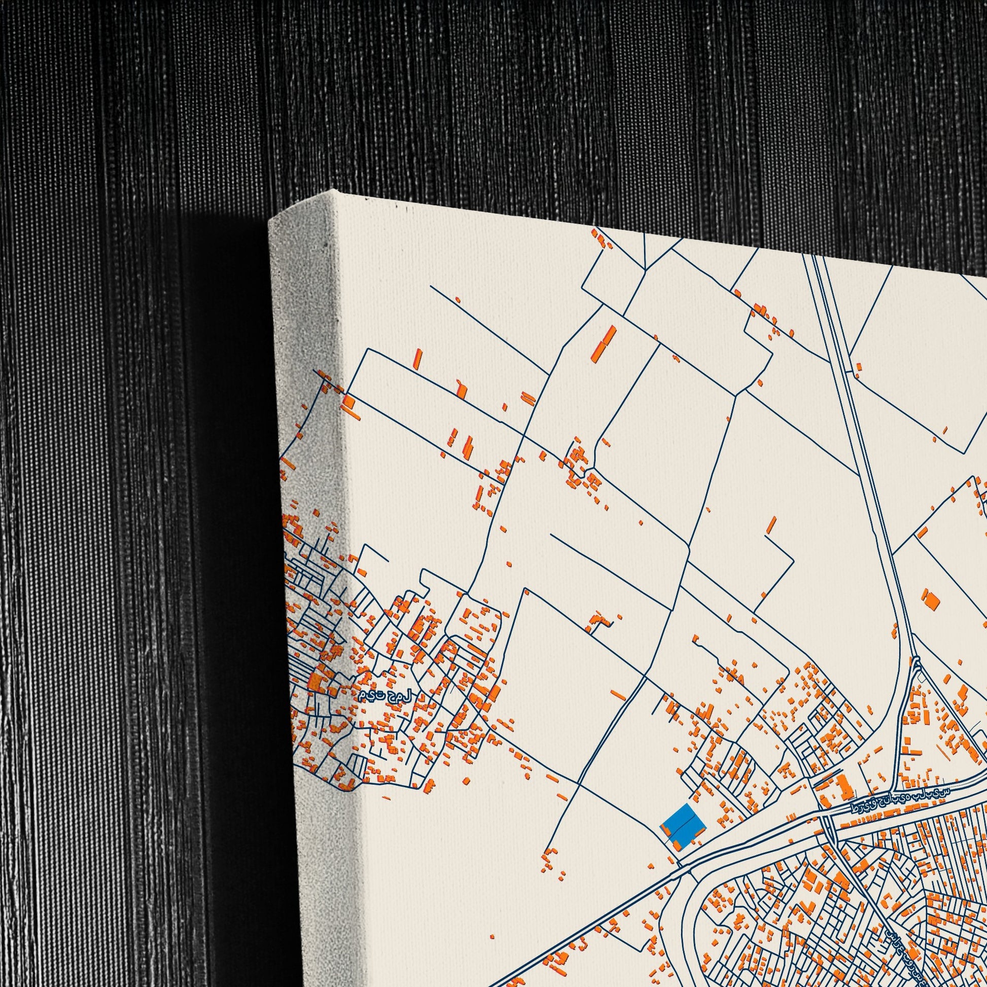 Bilbays Egypt Colorful City Map Canvas Print Detail